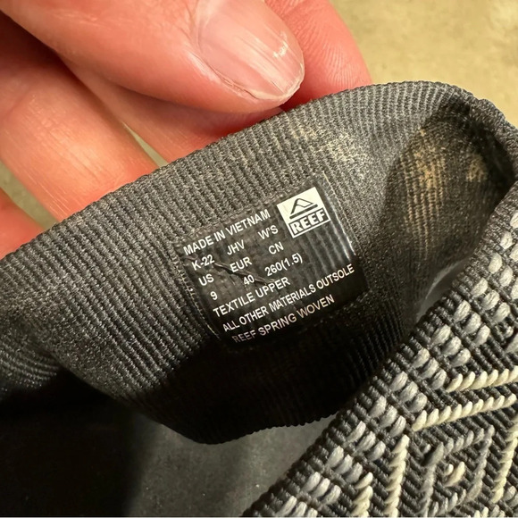 Reef Spring woven sandals flip flops womens 9 black white beach summer comfort - Picture 8 of 8